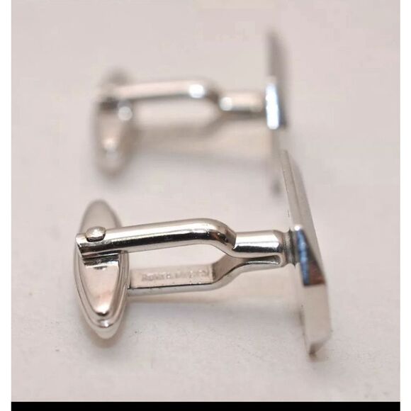 Nina Ricci Silver Hammer Cufflinks with Original Box Wedding Engraved Me… - Picture 3 of 10
